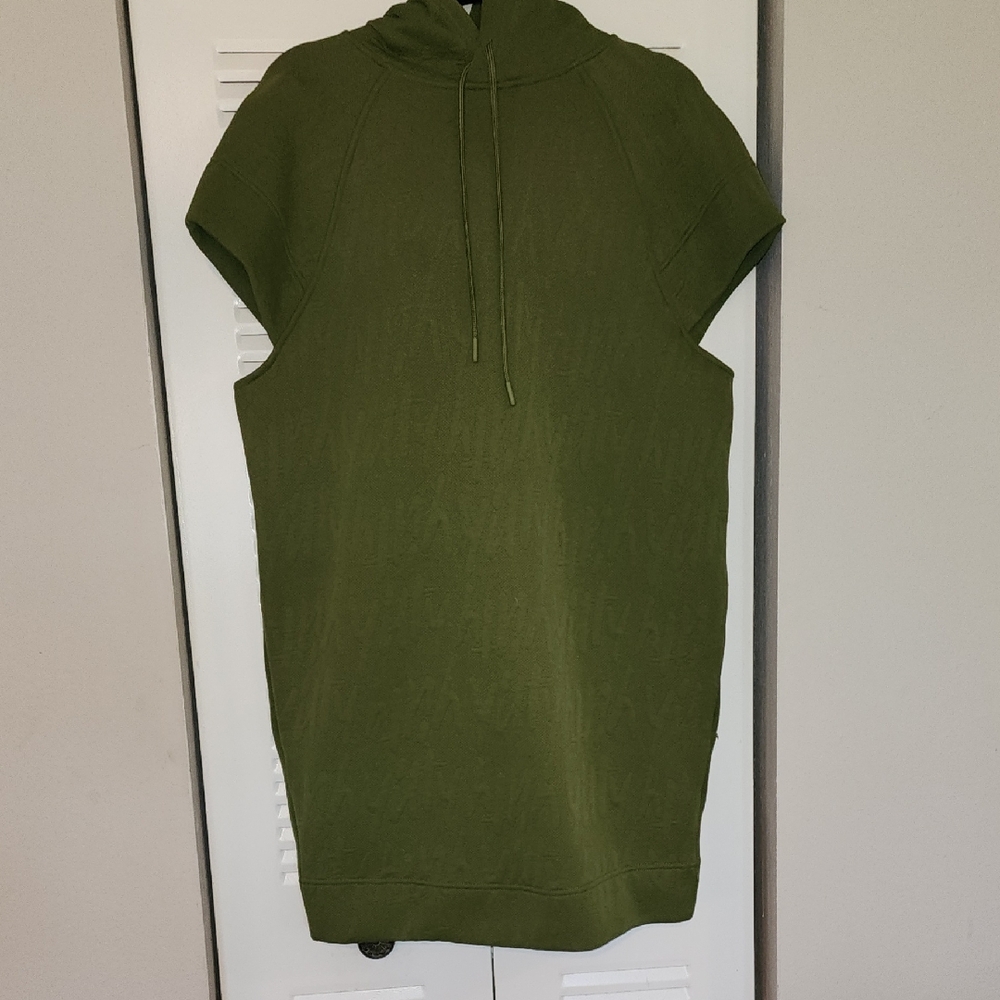 YITTY Olive Green Backless Hoodie Dress